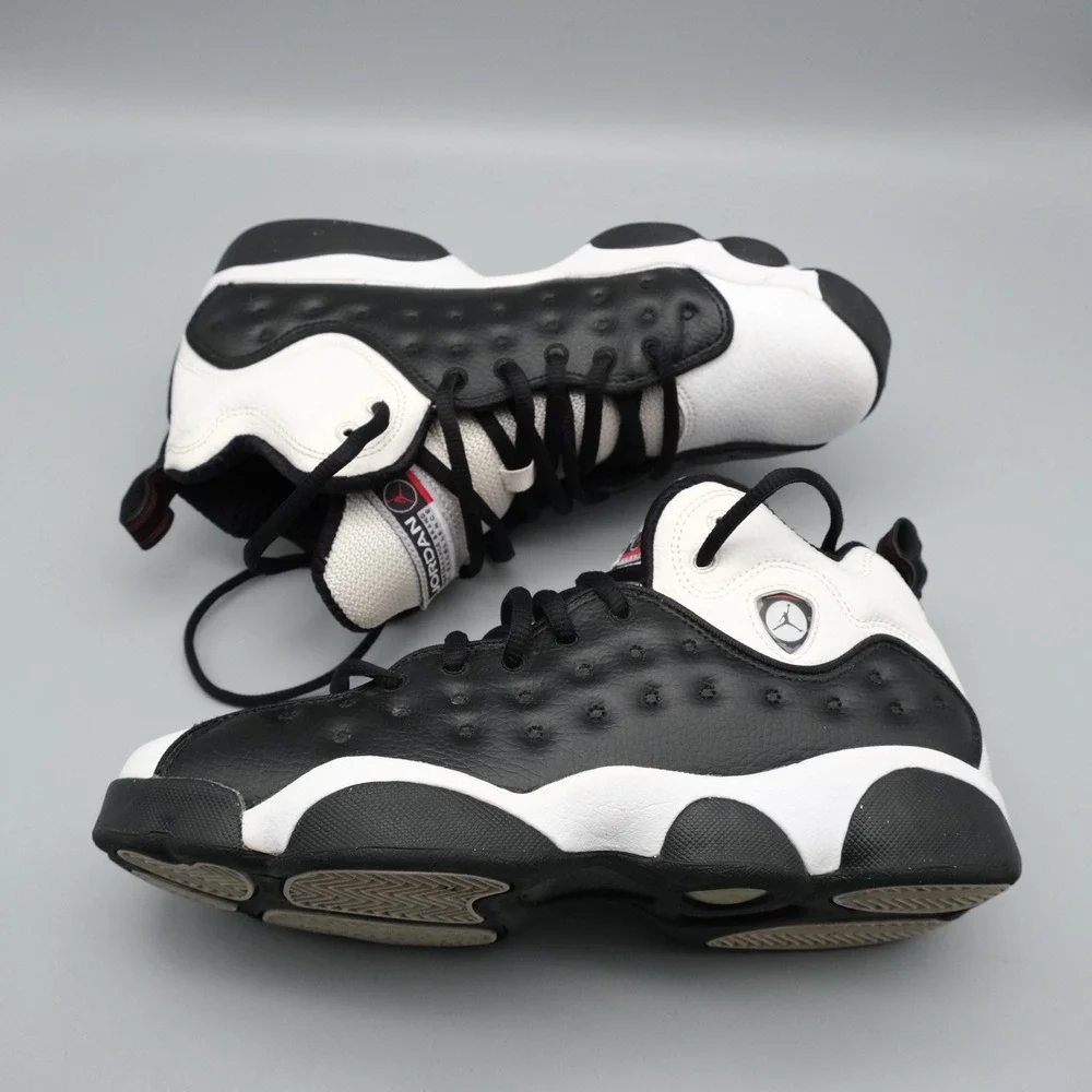 Jordan Jumpman Team II Black White Leather Basketball Shoes 7 820273-010